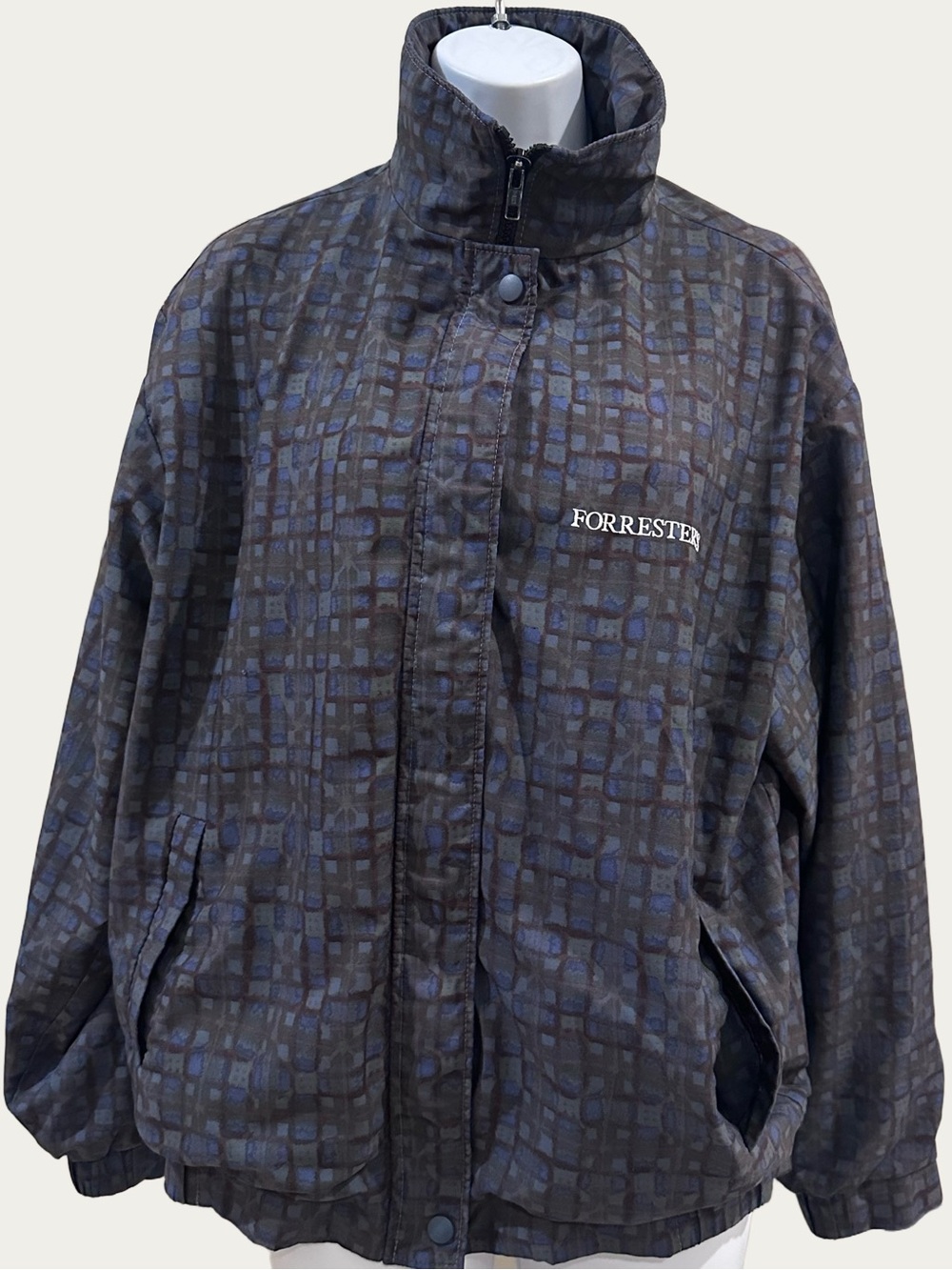 Forresters Gore-Tex Geometric Jacket Medium. Grays Blues